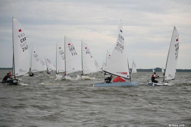 Deaves (2156) and Turner (2169) lead the field during the OK Dinghy Europeans in Steinhude. ©  Petra Joob